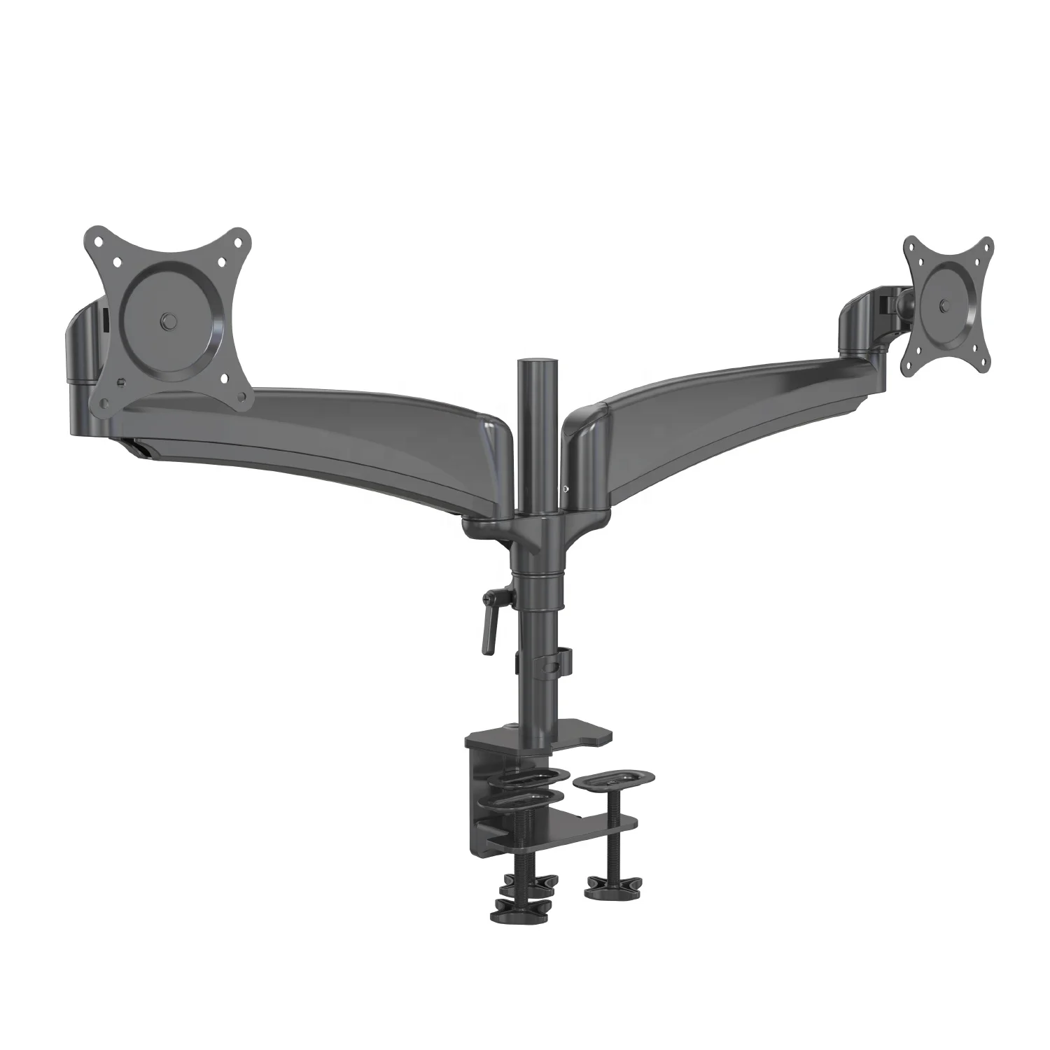 Vmounts Ergotech Height Adjustable Aluminum Dual Monitor Arm And