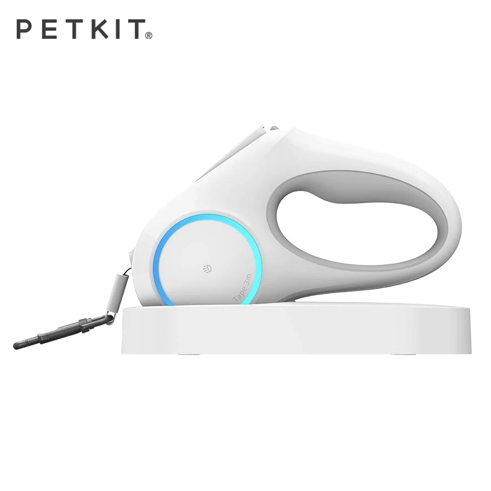 
PETKIT Go Shine New Retractable Dog Leash with 2 Streamer Rings, Headlamp Spotlight, Magnetic Contact Charging 