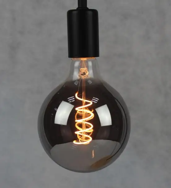 G150 G125 dimmable spiral soft filament bulb LED bulb