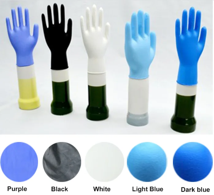 China hot selling blue powder free chemical en388 garde nitrile hand gloves