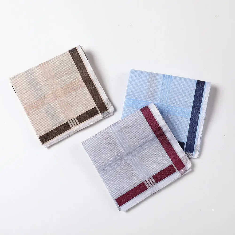 Wholesale Customized Soft Women Men Pocket Square Custom Printed Cheap 100 Cotton Handkerchief