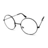 Wholesale Round Clear Lens Glasses Wizard Metal Frame Lennon Ozzy Novelty Joke Fancy Dress KR367