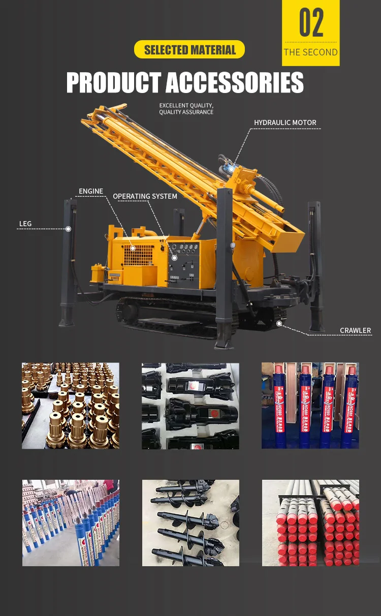 Small Manual Borehole Hand Water Well Drilling Equipment 160m 150m