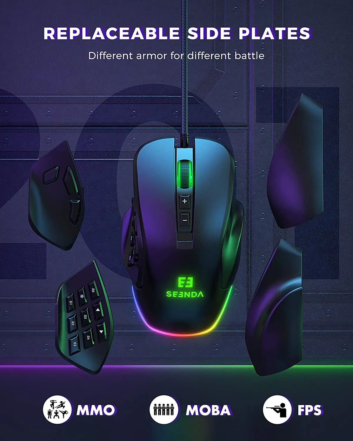 Seenda Portable Ergonomic Gaming Mouse For Computer Pc Laptop Notebook ...