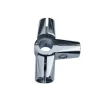 Adjustable Elbow Rotating Pipe Connector Clamp Fitting Drying Rack Tea Joint Tube Pipe Fittings Silver