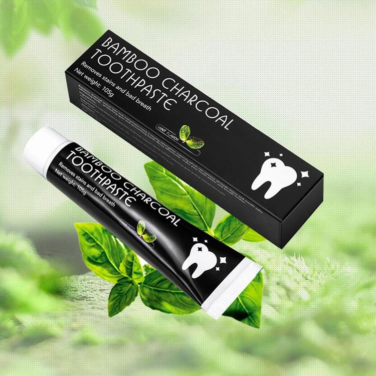 Private Label 105g Natural Black Bamboo Charcoal Toothpaste Organic