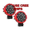 51w car round led work light12v high power spot flood beam light for 4x4 offroad truck tractor