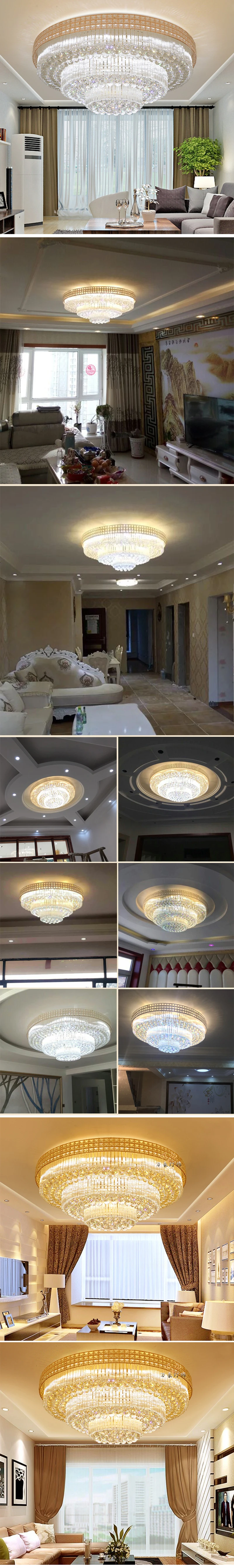 China Supplier Modern Led Ceiling Light Flush Mount, Crystal Led Ceiling Lamp For Home Hotel Display-Room