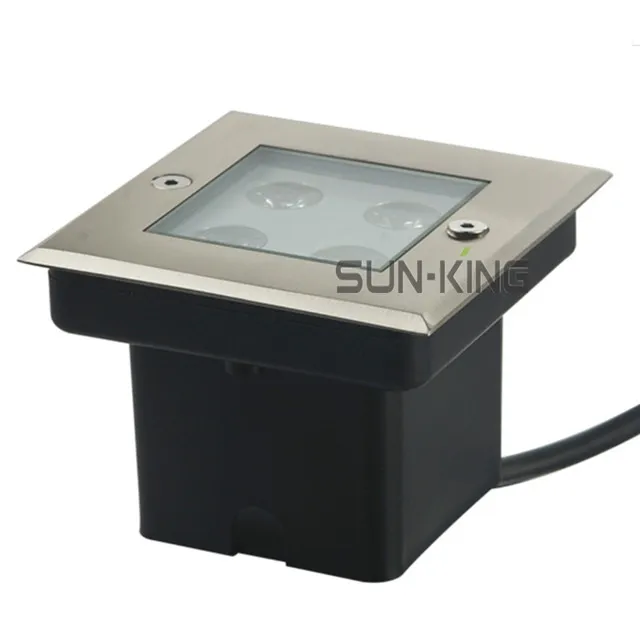 villa park waterproof 304 stainless landscape recessed inground 4W 4x1W led square underwater pool light fixture