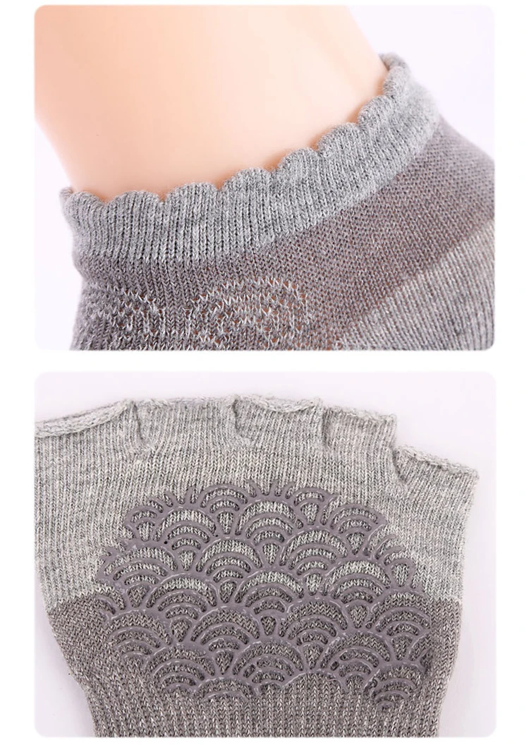 Wholesale Custom Logo Cloud Grip Women Toeless Yoga Socks New Design Double-Sided Anti Slip Yoga Socks