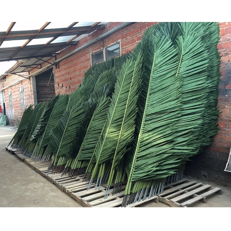 Uv Resistant 2.6m Height Outdoor Artificial Palm Tree Leaves,Artificial