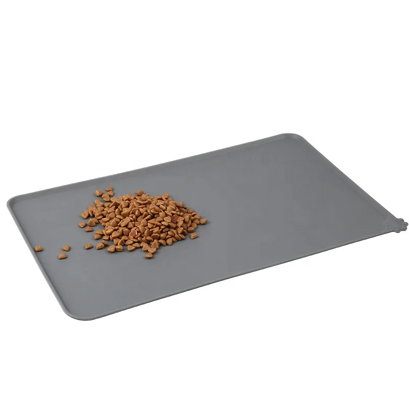 Food Grade Silicone Placemats Waterproof Dog Paw Graphics Nonslip Suction Silicone Pet Placemat