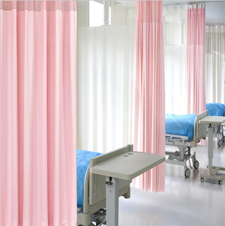 100 Polyester Antibacteria Medical Curtain Flame Retardant Partitions