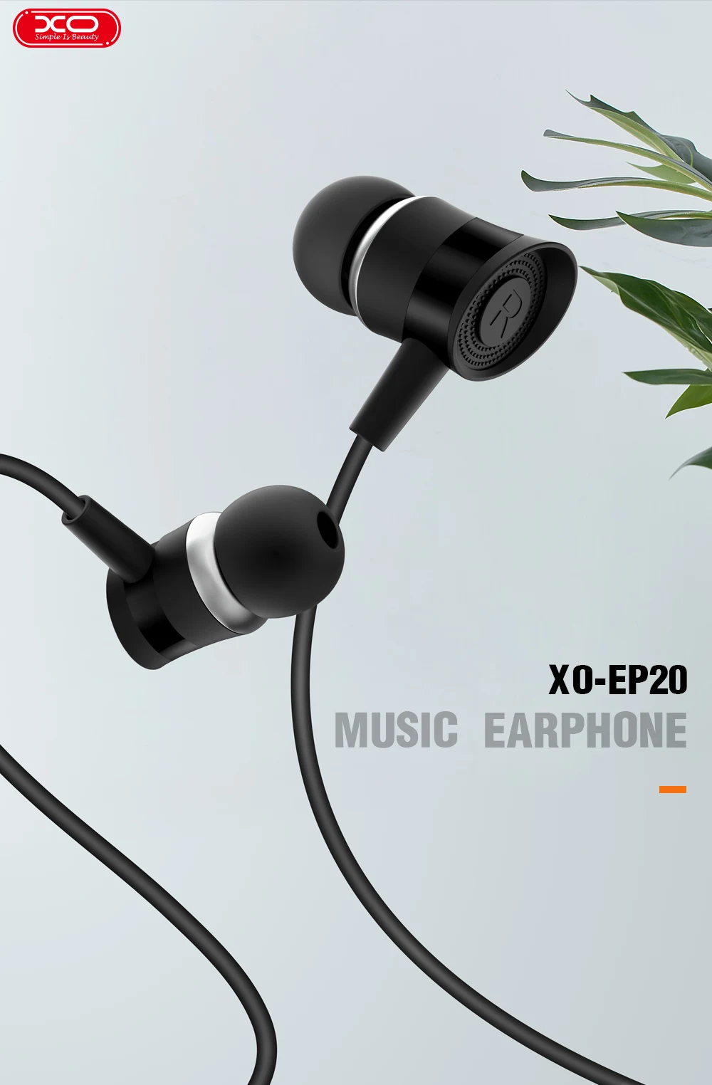 XO EP20 Hot Selling Music Earphone In ear Earphone Quality Headset with Stereo Earphones