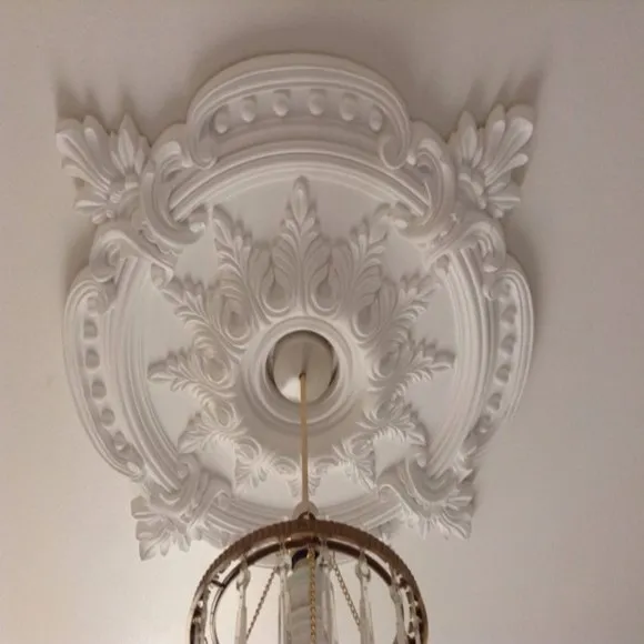 Light Fixture Ceiling Fan Gypsum Ceiling Medallion Plaster Ceiling