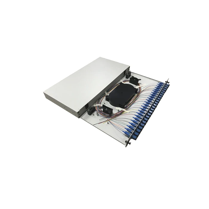 Rack Mount Sliding 1ru Odf Lade Fiber Patch Panel Glasvezel Behuizing 