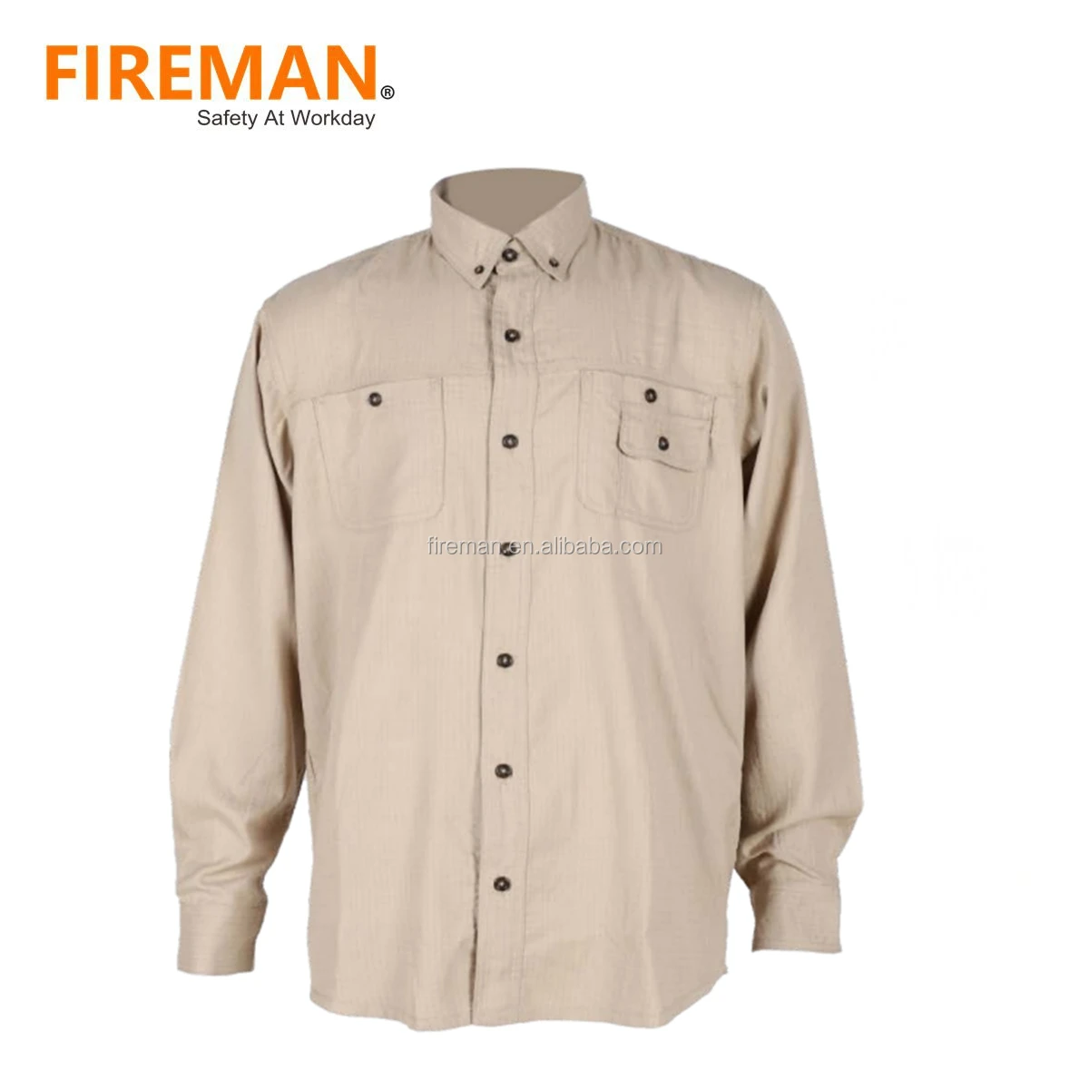 重量轻改性腈纶棉阻燃 fr 制服衬衫 hrc2