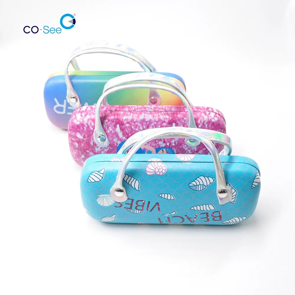 Cute Girls Glasses Case With Handle Cartoon Kids Sunglasses Box With