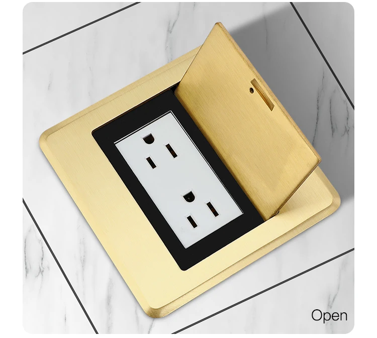 Wholesale USA standard brass electrical power supply 16A hidden socket box