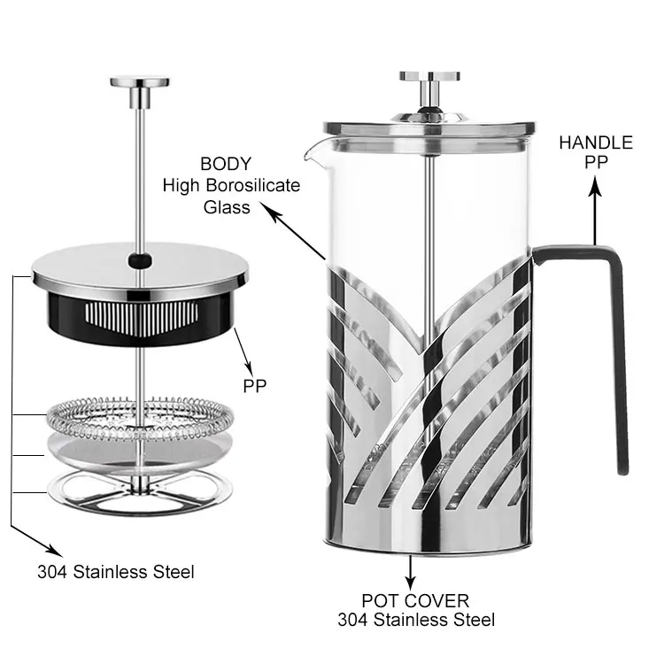 Factory Price Stainless Steel Customized French Press Filter For People
