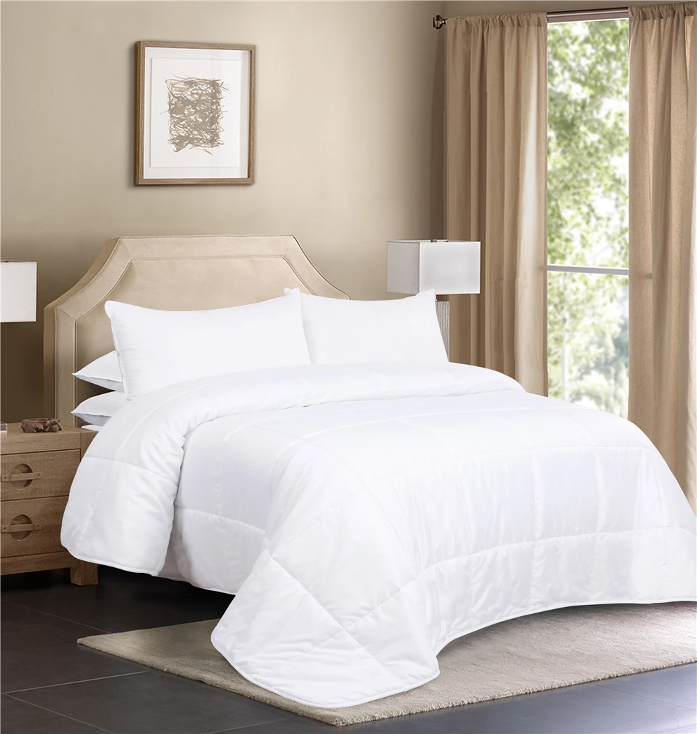 100% 纯棉面料聚酯填充白色被子的酒店和家庭