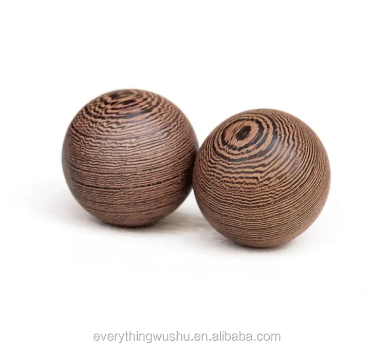 Worldwide Free Shipping Wood Fitness Ball Massage GYM Health Meditation Play Stress Relief Baoding Balls Relaxation Therapy