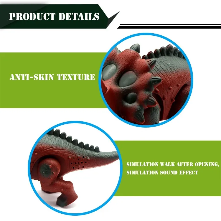 2021 New plastic moving electronic dinosaur toy with simulation sounds and beautiful lights
