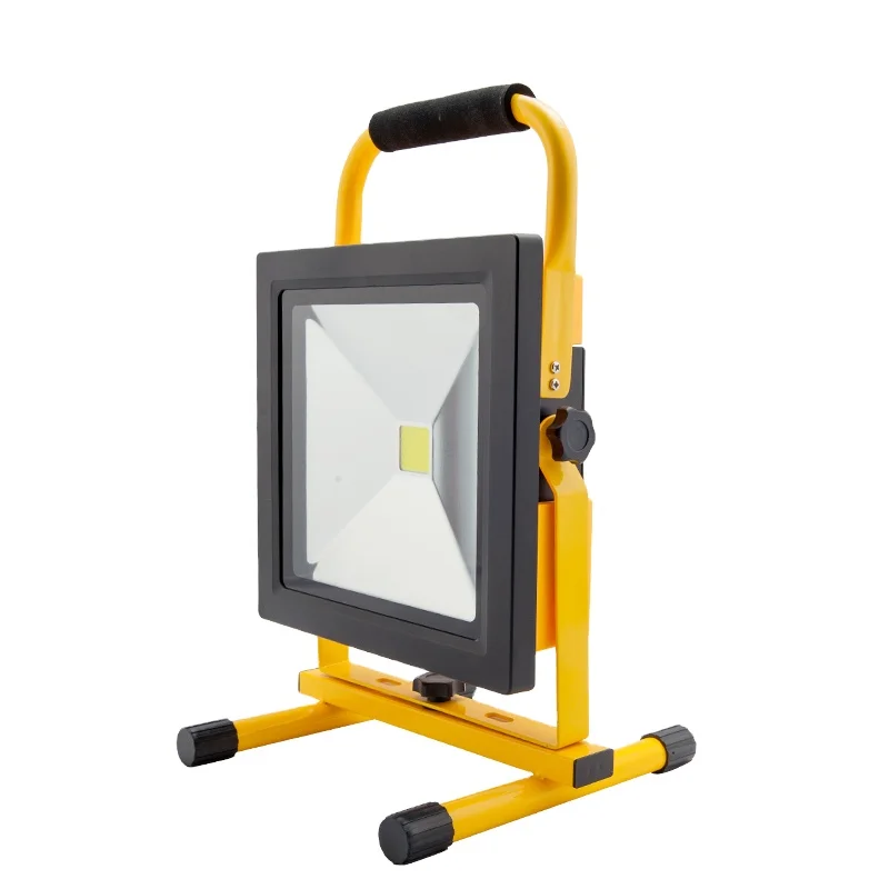 Rechargeable Led Outdoor Flood Light Uv 50W Led Warning Light With Stand