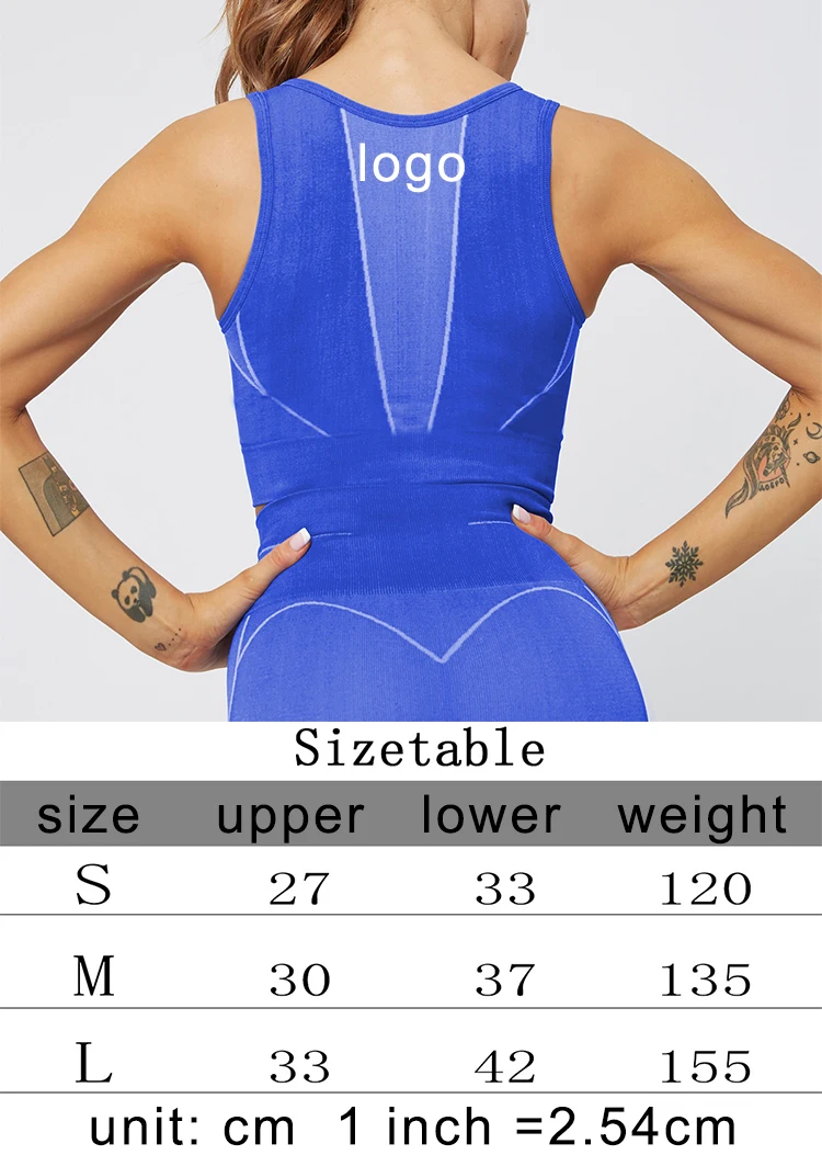  2020 Yoga Apparel Wholesale Crop Top Gym Seamless Activewear Yoga Gym Yoga Sport Seamless Crop Top Tank Top Woman