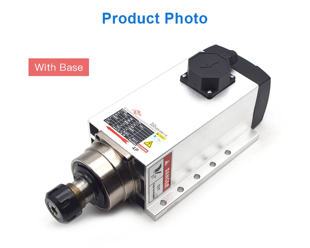 Gdz93x82 Cnc Spindle Motor 1.5kw 2.2kw 3kw 380v 220v Air Cooled Spindle ...