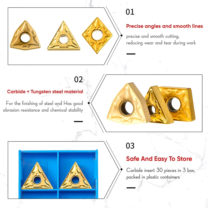33 Pieces Lathe Excircle Indexable Carbide Turning Tool Holder Bit