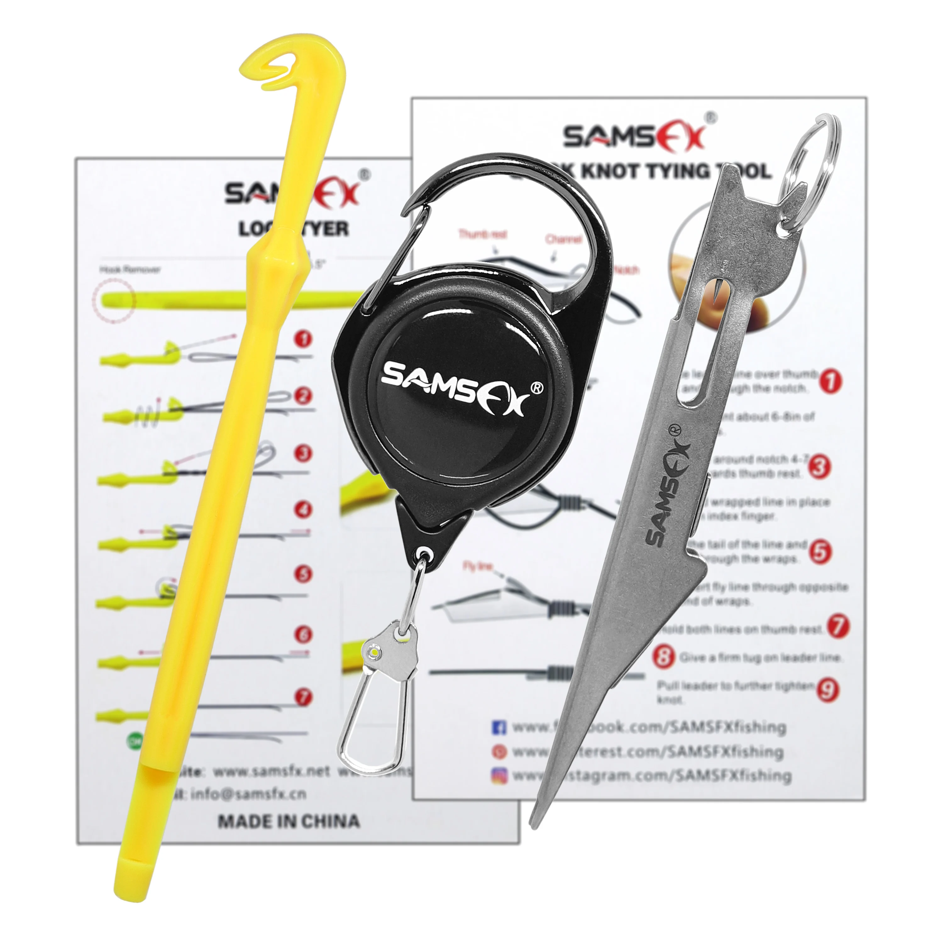  SAMSFX Quick Knot Tool And Fishing Pliers Combo