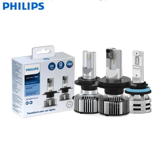 2X Philips Ultinon Essential G2 LED H4 9003 Bright LED Car Headlight Auto High Low Beam Genuine Lamps 6500K