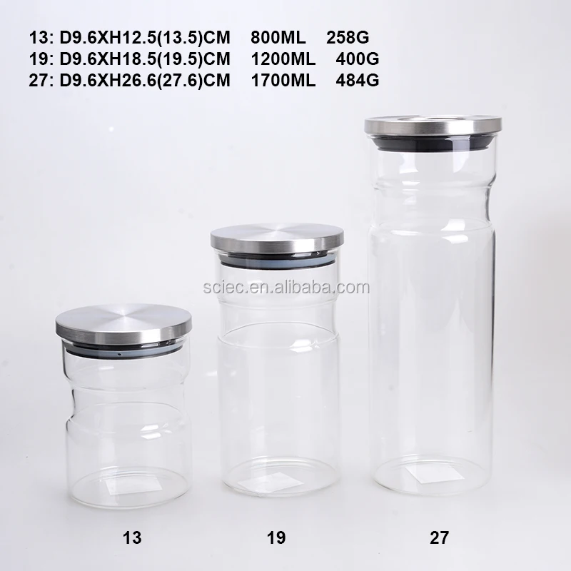 Square Glass Jars With Wood Lids Set Of (2) 98 Fl Oz Airtight And