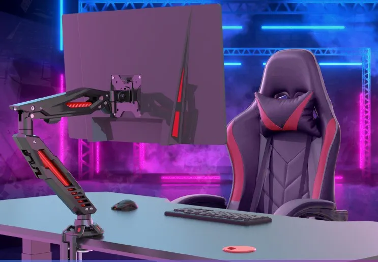 Intech Futuristic Gaming Monitor Arm,For 1334" New Innovative Spring