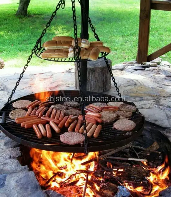 Antique Rusty Finish Bbq Fire Pit With Gas Burner Buy Bbq Fire Pit