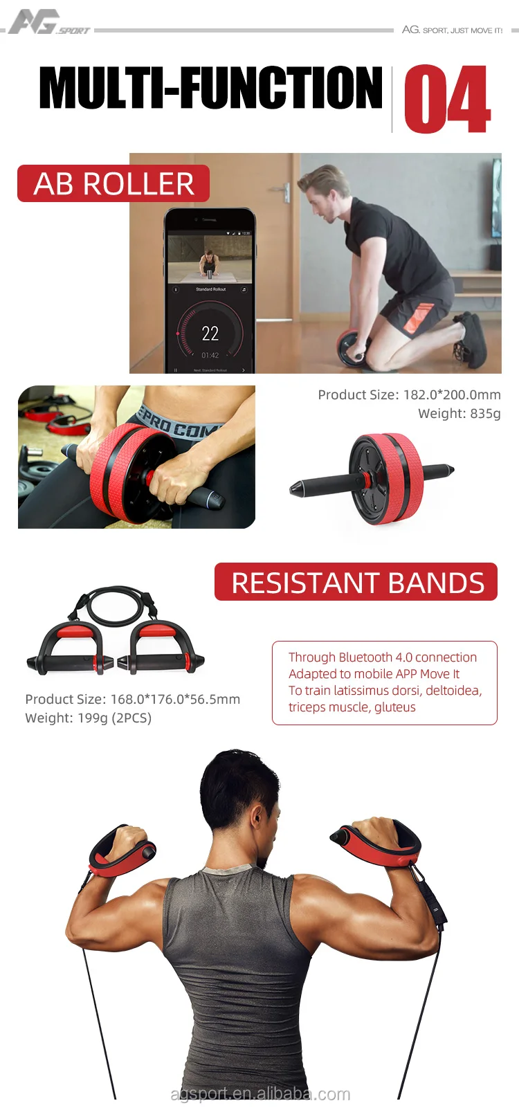 2020 New product Bluetooth Mobile App Motion Tracking Muscle Strength Training 4 in 1 Smart Body Builder home Fitness Equipment