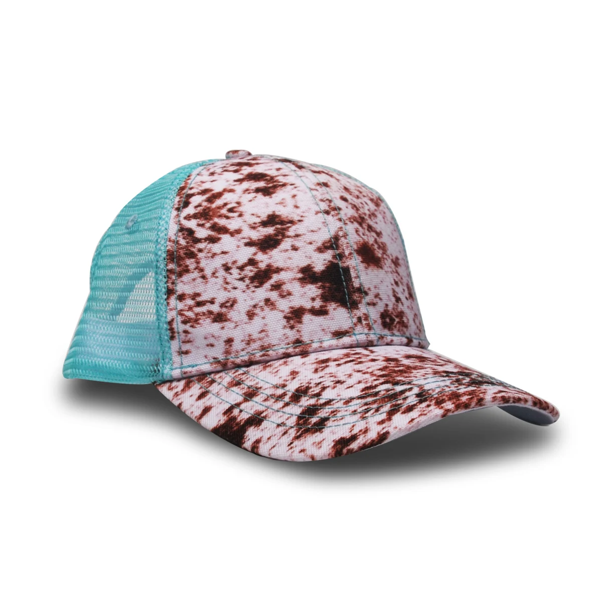 brown cow print hat