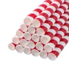 SR FSC FDA Approved 6MM 8MM 10MM 12MM 13MM Jumbo Paper Straw 8mm Paper Straws 10mm Striped Soy Ink Print Striped Paper Straws