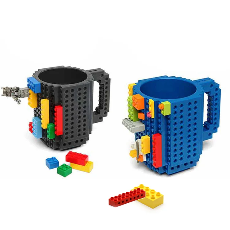 New Design Hot Sale Products Eco-friendly Home Accessories  Creative Brick Mugs Build-on Coffee Water Cups for Kids 