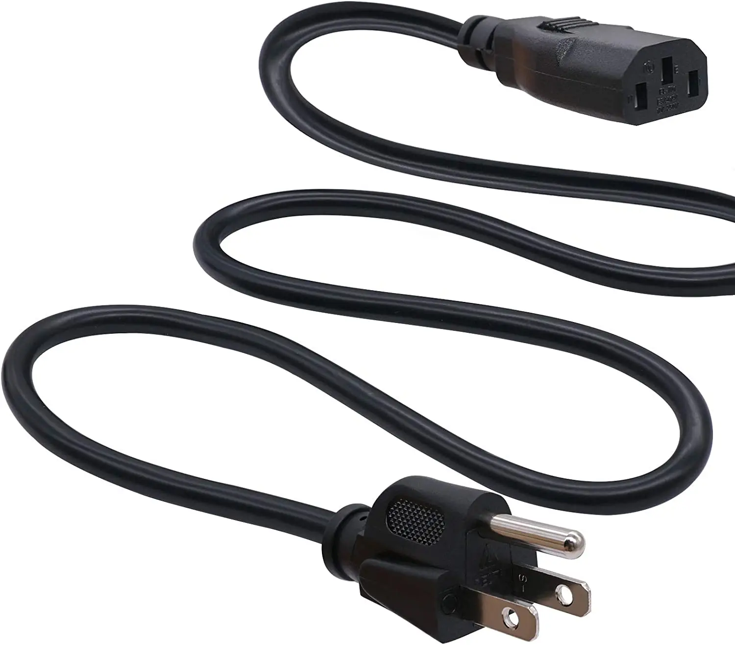 Monitor Tv Power Extension Cord 3 Prong 10a 250v 18 Awg Ul Certified ...