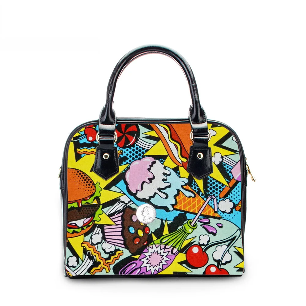 Graffiti Bag Print On Demand Customized Women Shoulder Bag Pu Premium ...