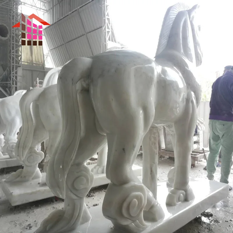 Garden Decoration White Marble Horse Statue Sculpture - Buy Large Horse