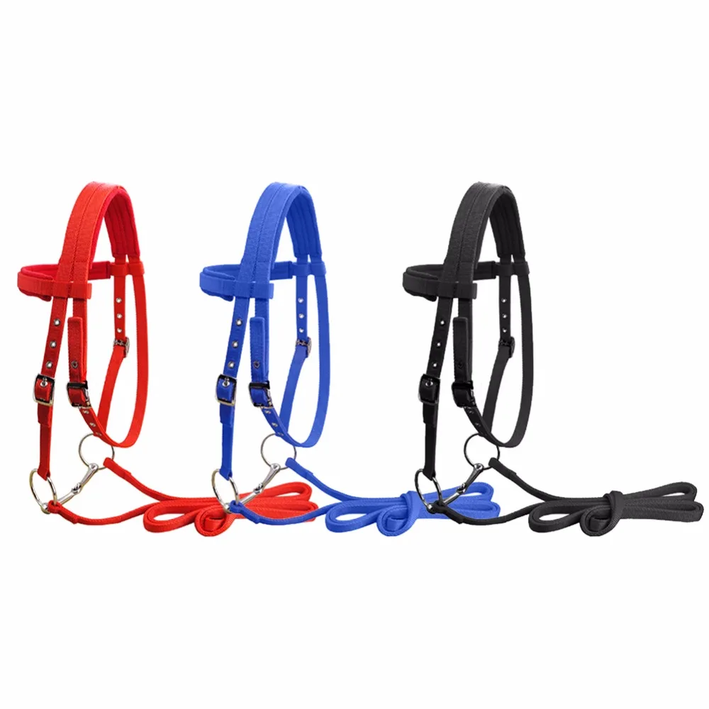 Horse Riding Bridle Reins with Soft Cushion Horse Halter For Equestrian 