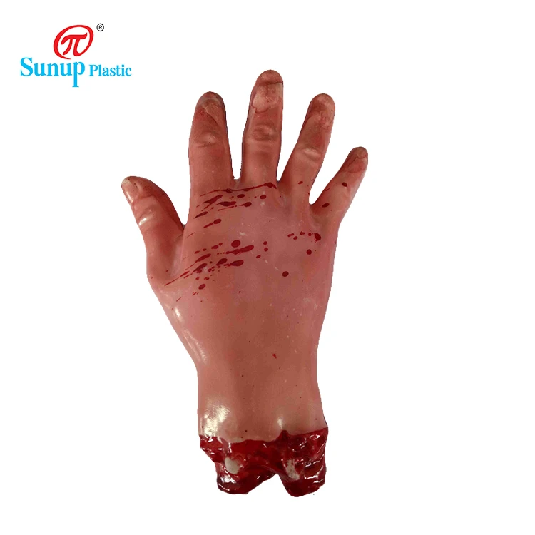 万圣节可怕的道具血恐怖破碎的手手指万圣节道具可怕