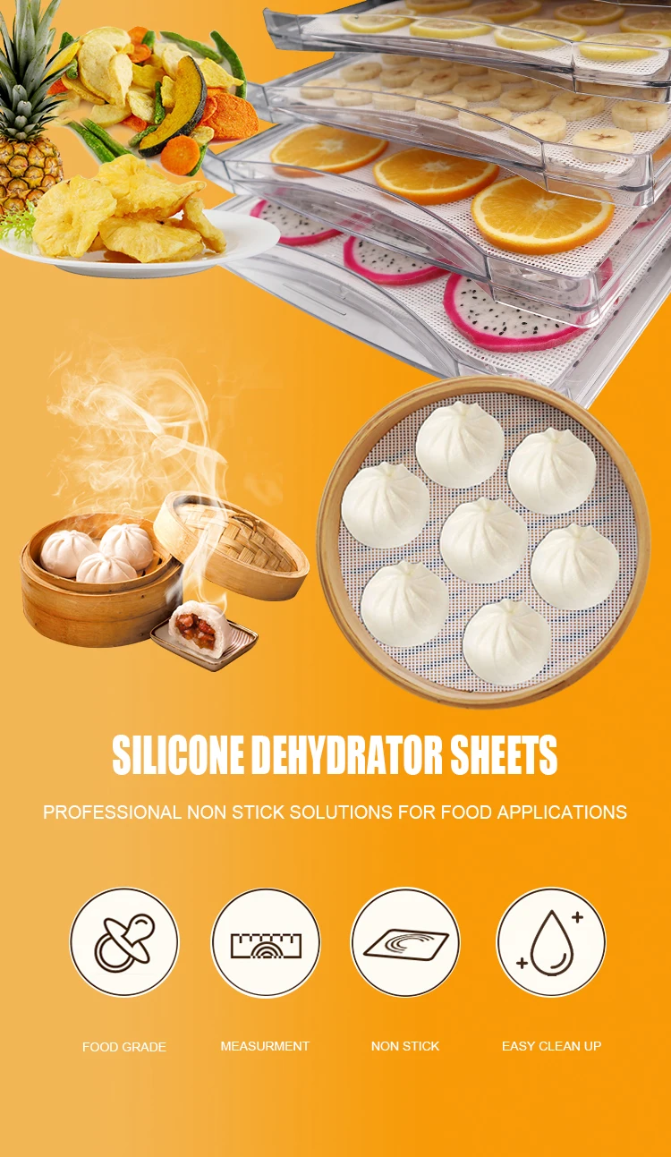 OEM Wholesale Diy Food Dehydrator Sheets Silicone Non Stick Steaming Mesh -  Buy OEM Wholesale Diy Food Dehydrator Sheets Silicone Non Stick Steaming  Mesh Product on