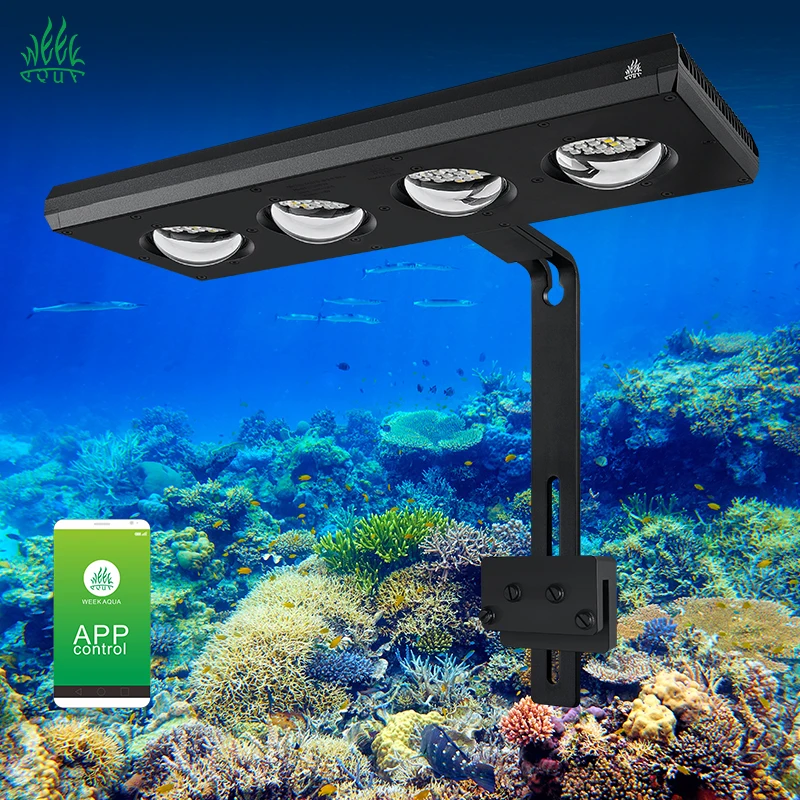 WEEK AQUA Z400SEA 120W Full Spectrum LED Light for Reef Tanks and