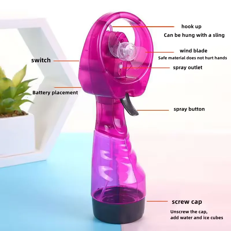 Spray Bottle Cooling Fan, Portable, Battery, Plastic - detail 8
