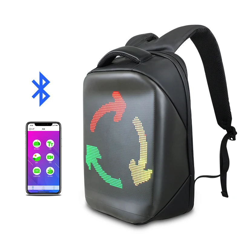 Colorful Promotion Led Backpack Dynamic Led Screen Display 3d Backpack ...