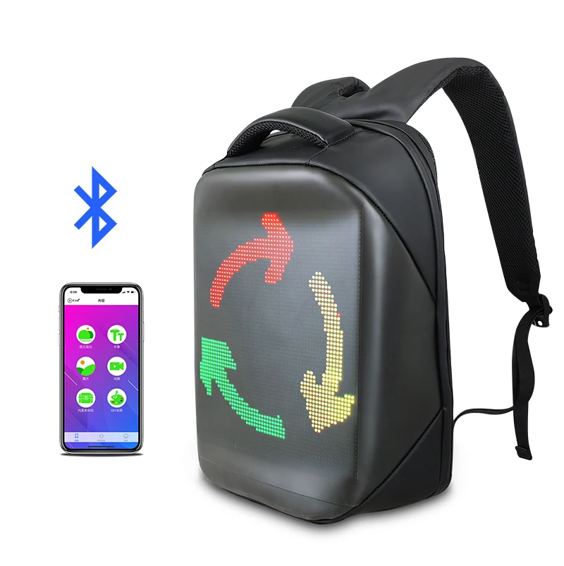 Colorful Promotion Led Backpack Dynamic Led Screen Display 3d Backpack